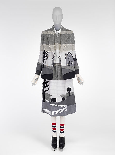 Ensemble, Thom Browne (American, born 1965), wool, silk, plastic, rubber, metal, American 