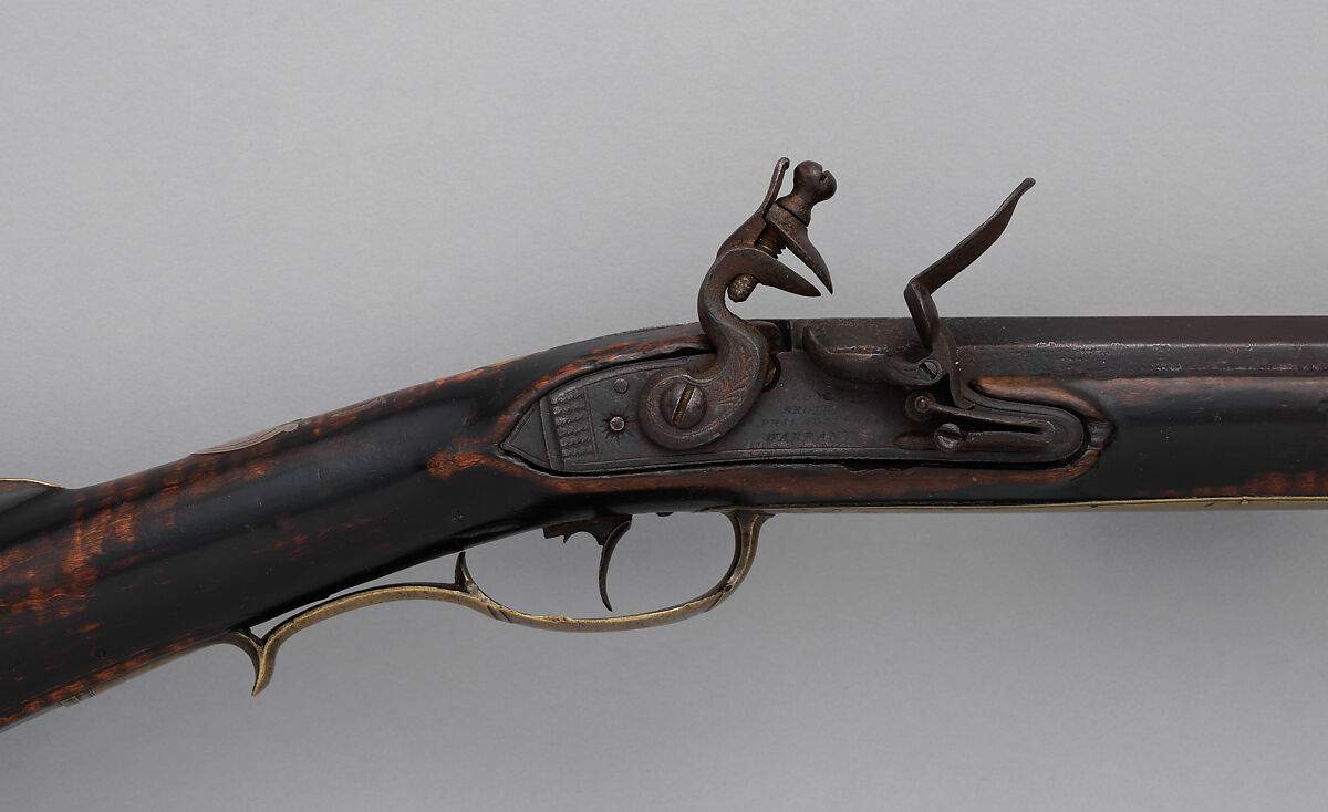 Flintlock Longrifle, Henry Young (American, Easton, Pennsylvania, ca. 1775–ca. 1833 Wilkes-Barre, Pennsylvania), Wood (maple), steel, iron, brass, silver, American, Pennsylvania, Easton Township, Northampton County