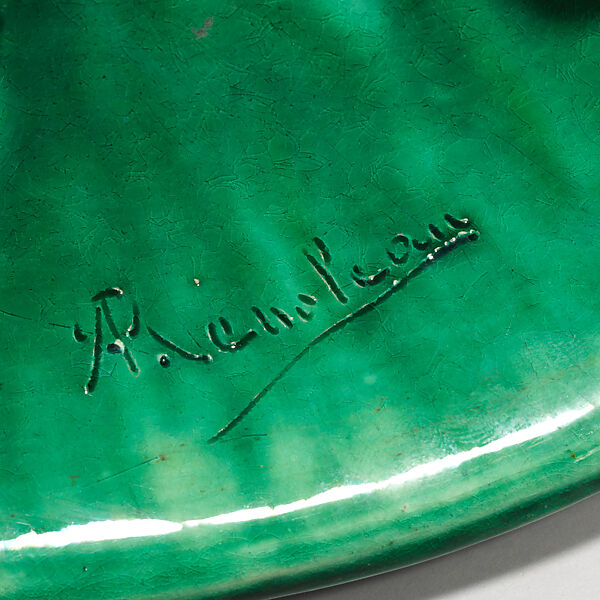 アルフレッド・ルノローAlfred Renoleau Alfred Renoleau - Large round plate with lobsters - French, Mansle