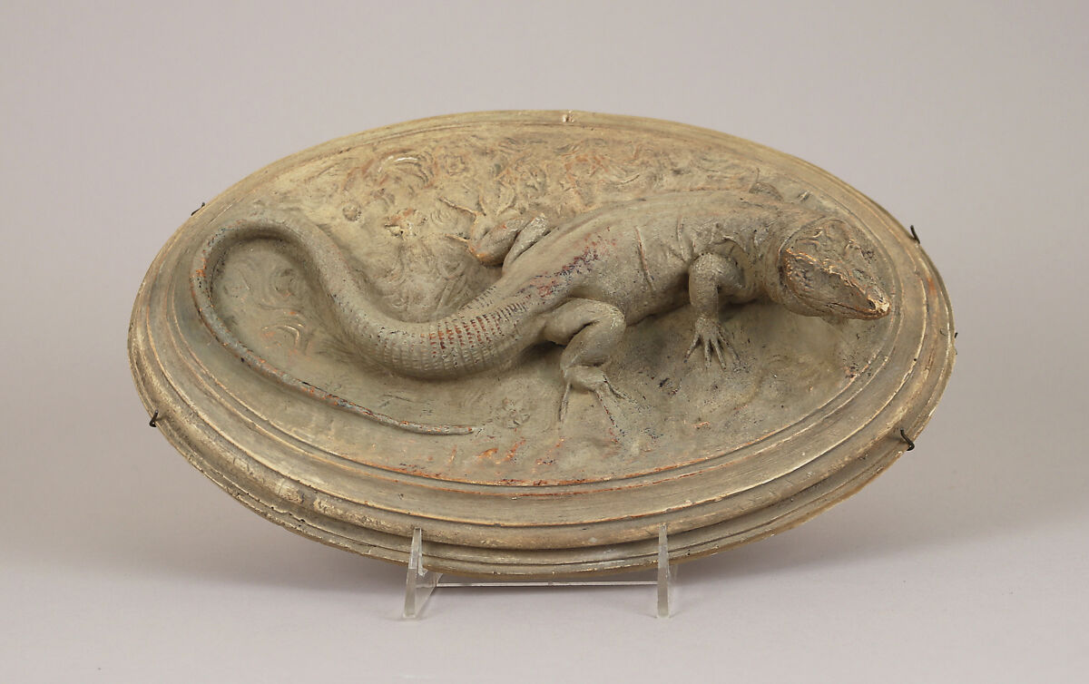 Plaster mold of lizard, Attributed to Georges Pull (Wissembourg, Alsace-Lorraine, France 1810–1889 Paris, France), Plaster, French, Paris