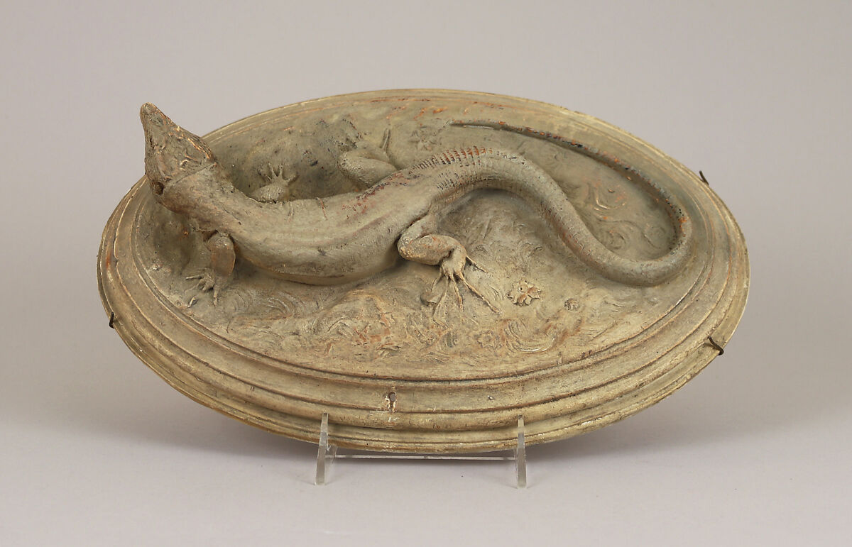 Plaster mold of lizard, Attributed to Georges Pull (Wissembourg, Alsace-Lorraine, France 1810–1889 Paris, France), Plaster, French, Paris