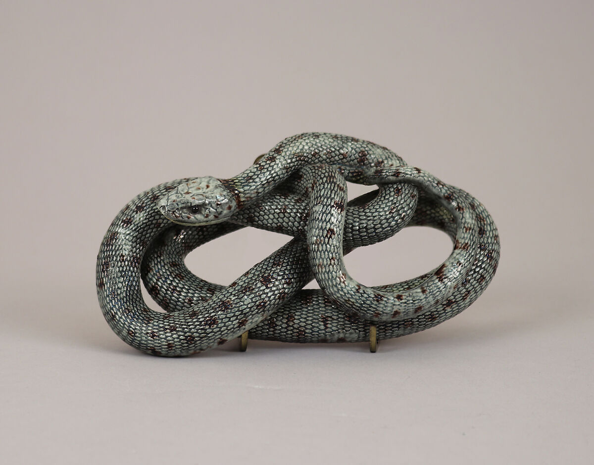 Snake, Saint-Honoré-les-Bains (French, ca. 1820–1914), Glazed earthenware, French, possibly St. Honoré-les-Bains
