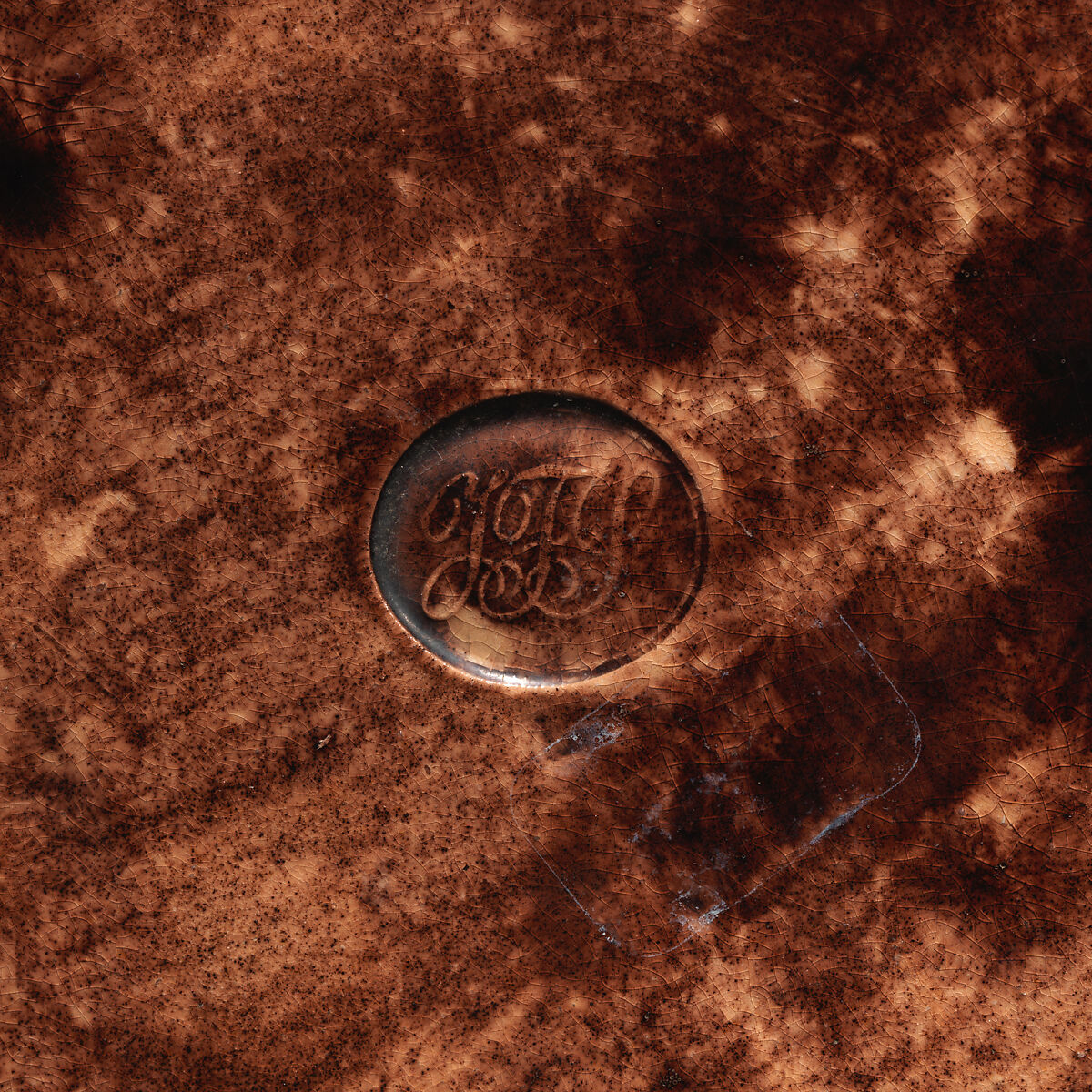 Round dish with moss and fish, José Francisco de Sousa (Portuguese, Caldas da Rainha, Portugal, active 1860–1893), Glazed earthenware, Portugal, Caldas de Rainha