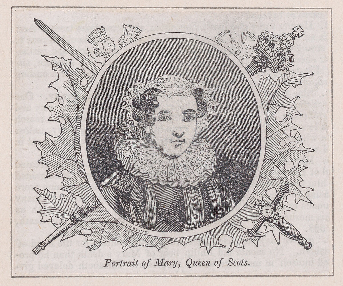 Mary, Queen of Scots, Anonymous, British, 19th century, Wood engraving 