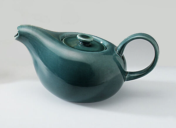 "American Modern" Dinnerware - Teapot, Russel Wright (American, Lebanon, Ohio 1904–1976 New York), Glazed earthenware 
