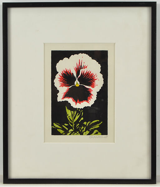 Untitled (Pansy), Joe Brainard (American, Salem, Arkansas 1942–1994 New York), Gouache and ink on paper 