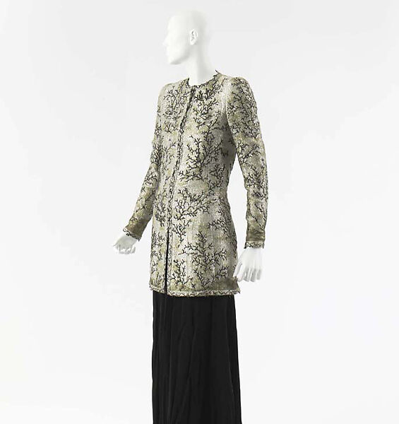 Jacket, House of Chanel (French, founded 1910), lamé, glass, French 