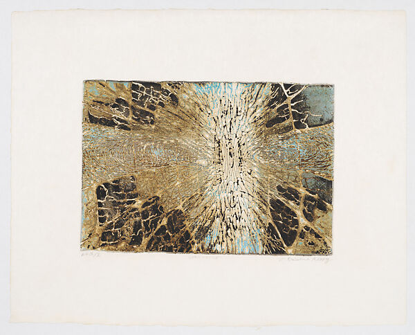 Germination, Krishna Reddy (American, born India 1925–2018 New York), Color intaglio proof 