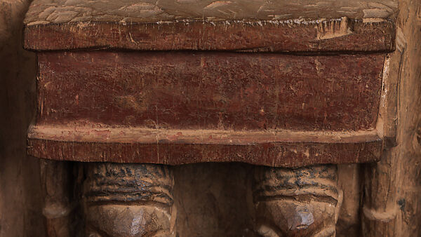 Ìlẹ̀kùn ààfin (Ìsẹ̀ palace door), Olowe of Ise (Nigerian, born Efon-Alaaye, ca. 1873–1938), Iroko wood, paint, Yoruba peoples