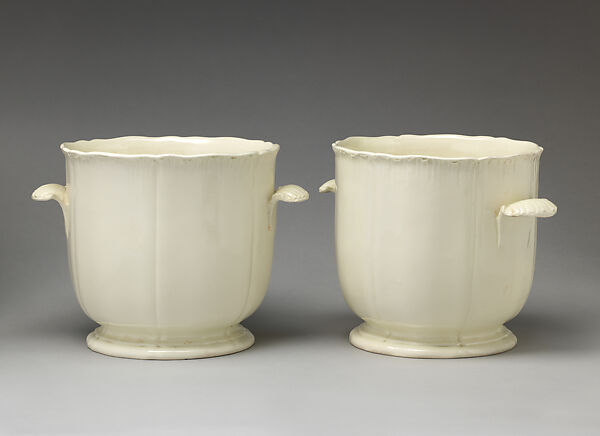 Ice pail (one of a pair), Wedgwood and Bentley (British, Etruria, Staffordshire, 1769–1780), Creamware (glazed earthenware), British, Etruria, Staffordshire