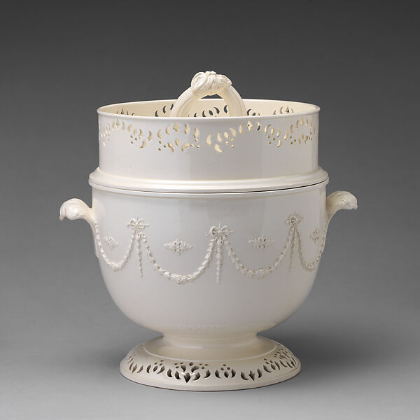 Fruit cooler (one of a pair), Josiah Wedgwood and Sons (British, Etruria, Staffordshire, 1759–present), Creamware (glazed earthenware), British, Etruria, Staffordshire 