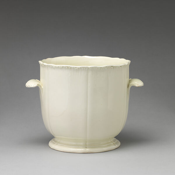 Ice pail (one of a pair), Josiah Wedgwood and Sons (British, Etruria, Staffordshire, 1759–present), Creamware (glazed earthenware), British, Etruria, Staffordshire 