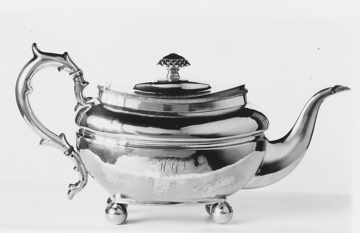 Teapot, Garret Forbes (1785–1851), Silver, American 