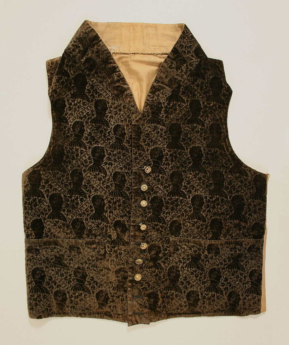 Waistcoat, silk, French 