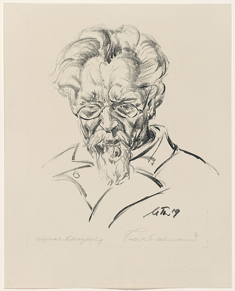 The Artist’s Father, Max Thalmann (German, Rudolstadt 1890–1944 Jena), Lithograph 