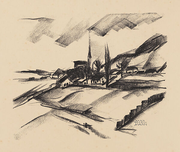 Untitled [Landscape], Max Thalmann (German, Rudolstadt 1890–1944 Jena), Lithograph 