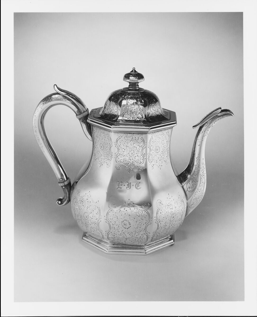 Teapot, William Forbes (baptized 1799, active New York, 1826–63), Silver, American