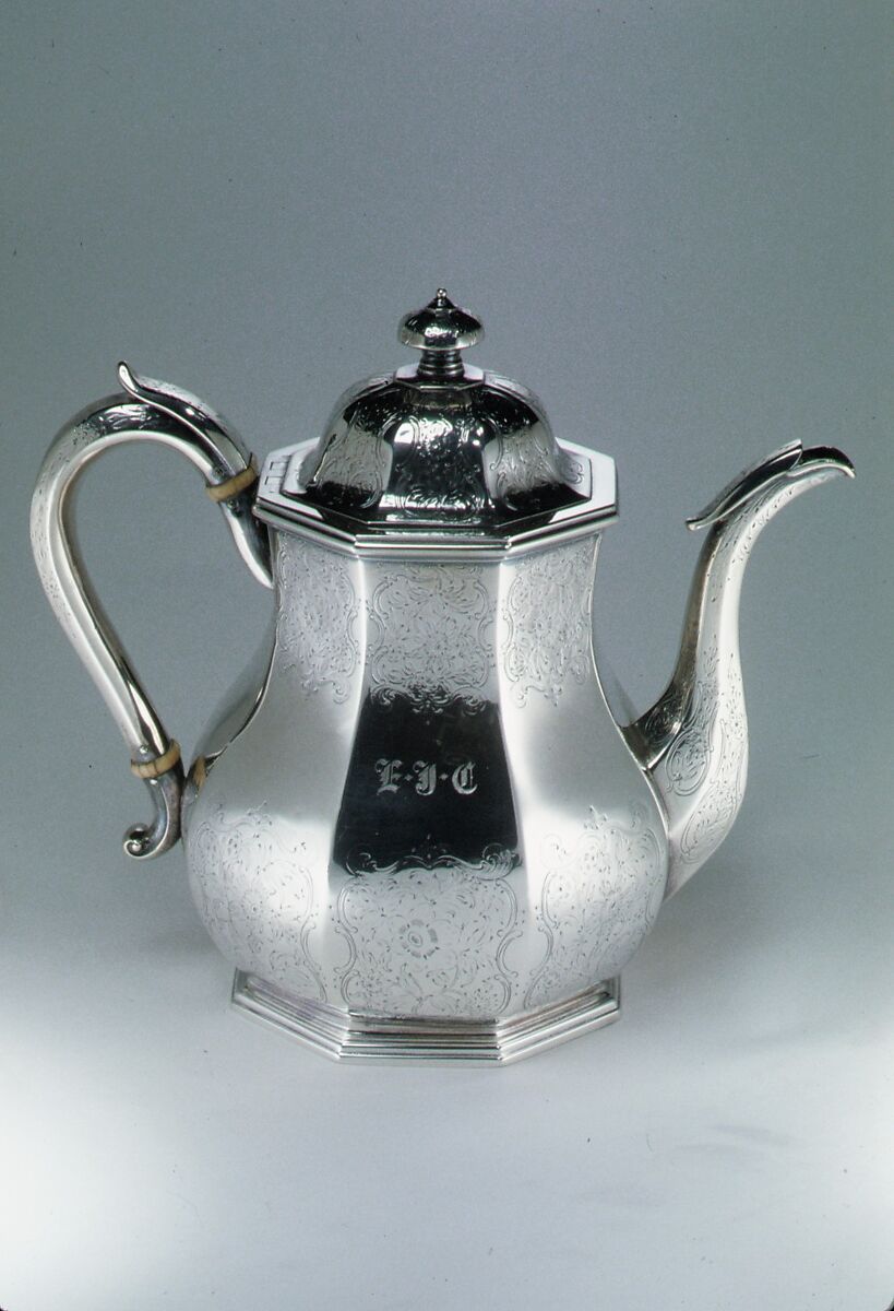 Teapot, William Forbes (baptized 1799, active New York, 1826–63), Silver, American 