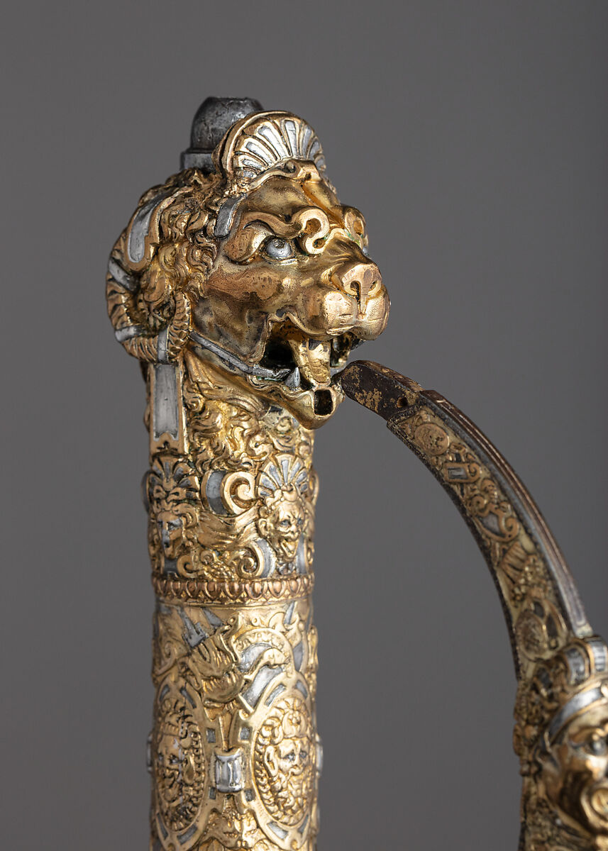 Combination Sword and Wheellock Pistol, Steel, iron, copper alloy, gold, silver, French, probably Paris