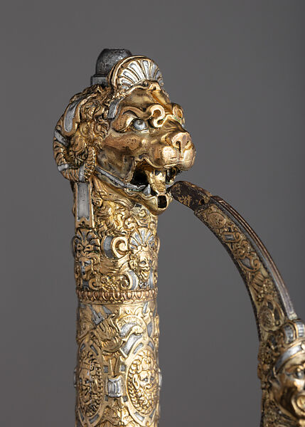 Combination Sword and Wheellock Pistol, Steel, iron, copper alloy, gold, silver, French, probably Paris