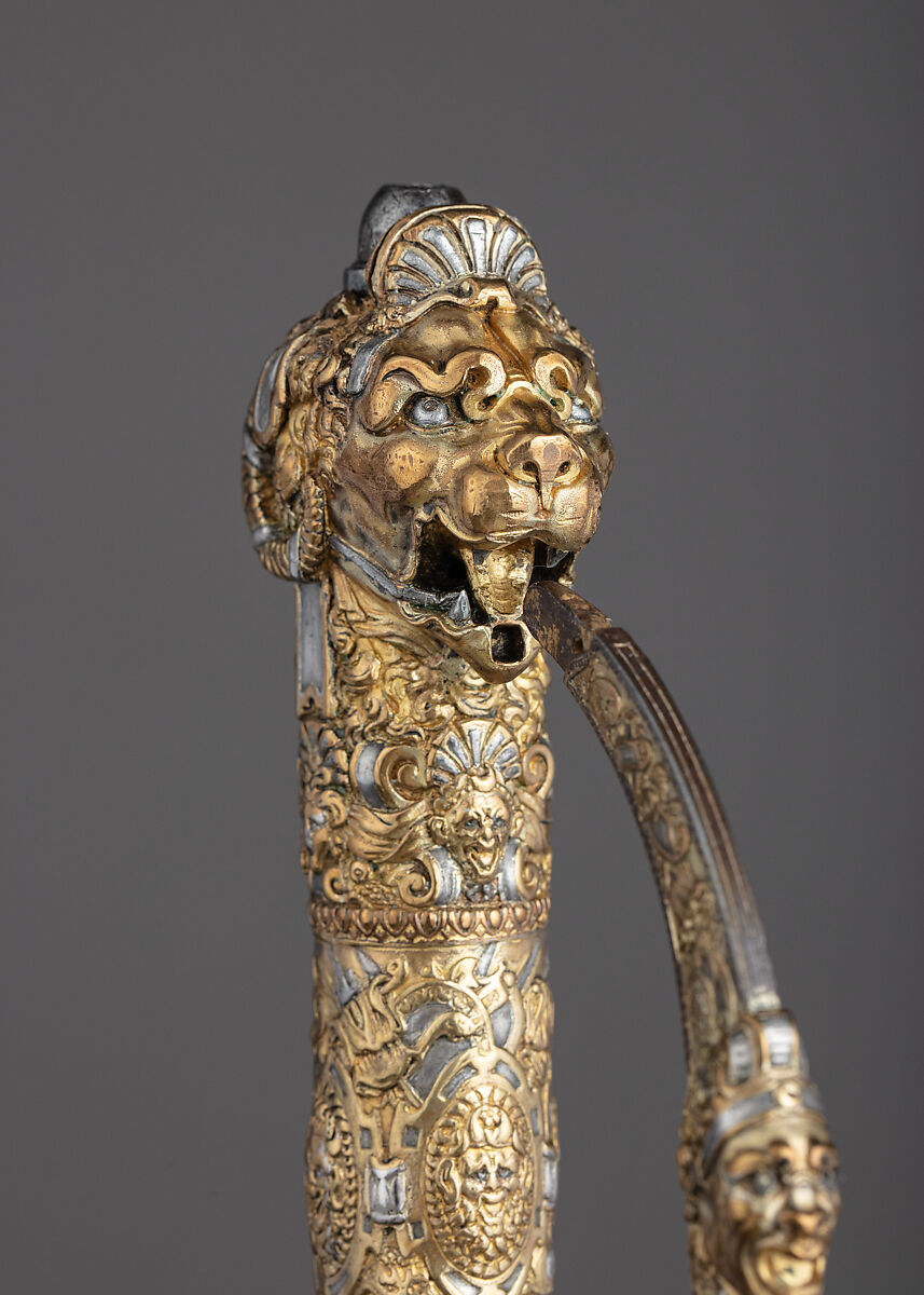 Combination Sword and Wheellock Pistol, Steel, iron, copper alloy, gold, silver, French, probably Paris