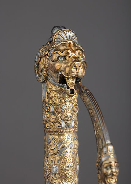 Combination Sword and Wheellock Pistol, Steel, iron, copper alloy, gold, silver, French, probably Paris