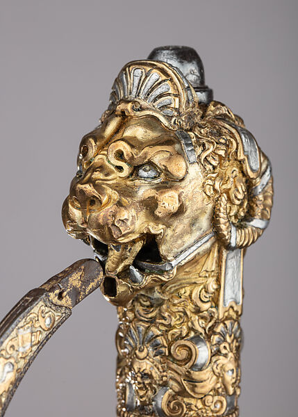 Combination Sword and Wheellock Pistol, Steel, iron, copper alloy, gold, silver, French, probably Paris