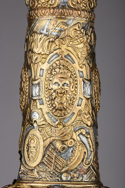 Combination Sword and Wheellock Pistol, Steel, iron, copper alloy, gold, silver, French, probably Paris