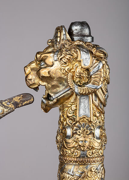 Combination Sword and Wheellock Pistol, Steel, iron, copper alloy, gold, silver, French, probably Paris