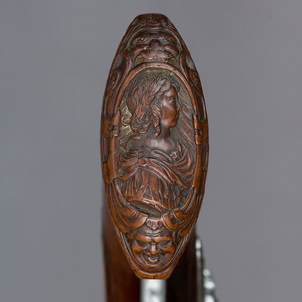 Pair of Flintlock Holster Pistols Made for Louis XIV of France (r. 1643–1715), Pierre Cisteron (French, ca. 1589–1684), Steel, fruitwood, gold, silver, French, Figeac