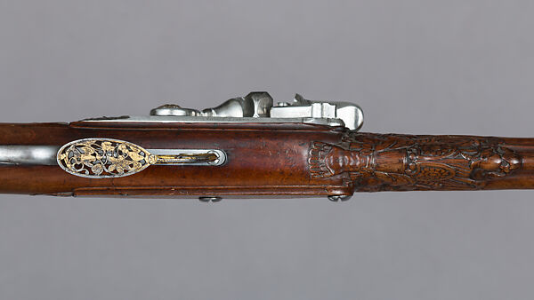Pair of Flintlock Holster Pistols Made for Louis XIV of France (r. 1643–1715), Pierre Cisteron (French, ca. 1589–1684), Steel, fruitwood, gold, silver, French, Figeac