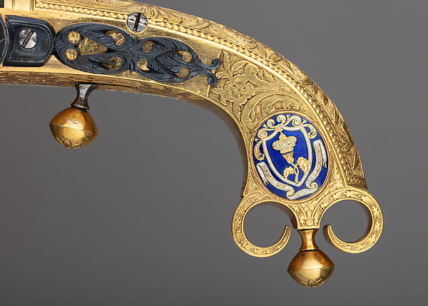 Pair of Flintlock Pistols of Scottish Type Presented to Jeffrey, 1st Baron Amherst (1717–1797), John Murdoch (Scottish, Doune, Perthshire, active 1750–died 1812), Steel, copper alloy, gold, enamel, agate, textile (silk), British, Doune (Scotland) and probably London