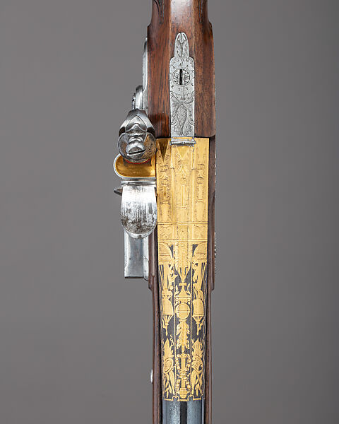 Cased Pair of Flintlock Pistols Presented to Captain Cayetano Valdés y Flores, Nicolas Noël Boutet (French, Versailles and Paris, 1761–1833), Steel, wood, silver, gold, copper alloy, leather, textile, French, Versailles