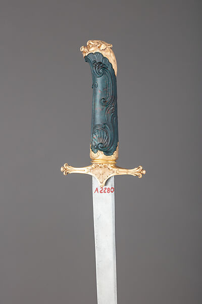 Saber of Archduke Carl Joseph of Austria (1745–1761) as a Boy, Steel, gold, bloodstone, Austrian, probably Vienna