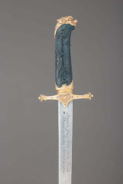 Saber of Archduke Carl Joseph of Austria (1745–1761) as a Boy, Steel, gold, bloodstone, Austrian, probably Vienna