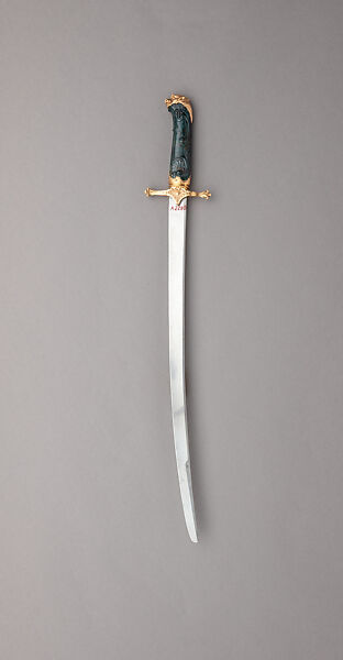 Saber of Archduke Carl Joseph of Austria (1745–1761) as a Boy, Steel, gold, bloodstone, Austrian, probably Vienna