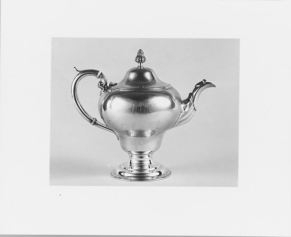 Teapot, George B. Foster (1810–1881), Silver, American 
