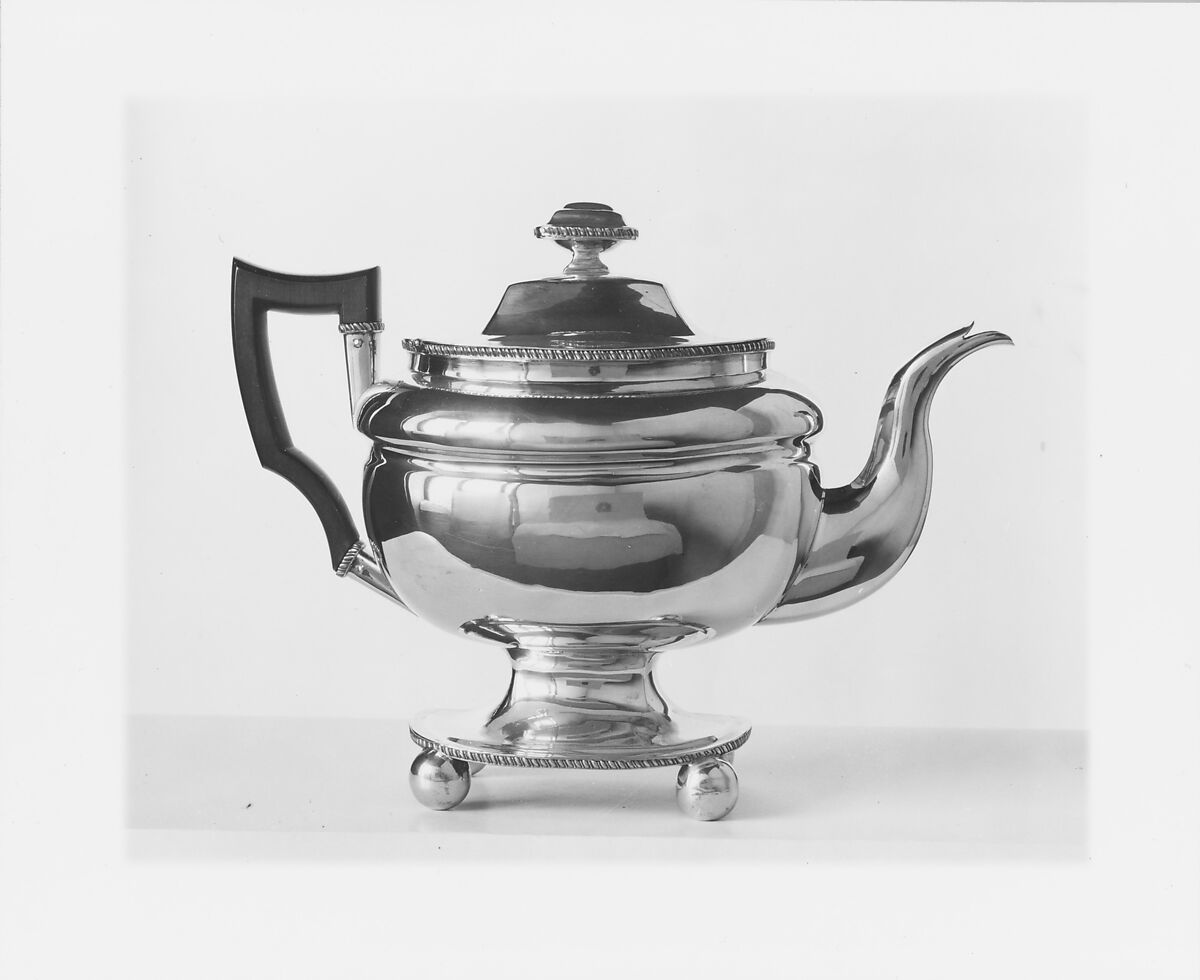 Teapot, William B. Heyer (active ca. 1807–22), Silver, American 