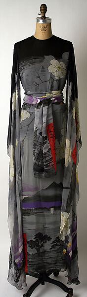 Evening dress, Hanae Mori (French, 1977–2004), silk, Japanese