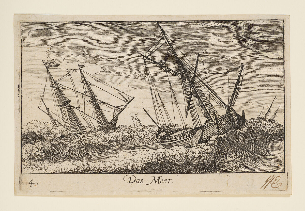 The Sea (Das Meer), Wenceslaus Hollar (Bohemian, Prague 1607–1677 London), Etching 