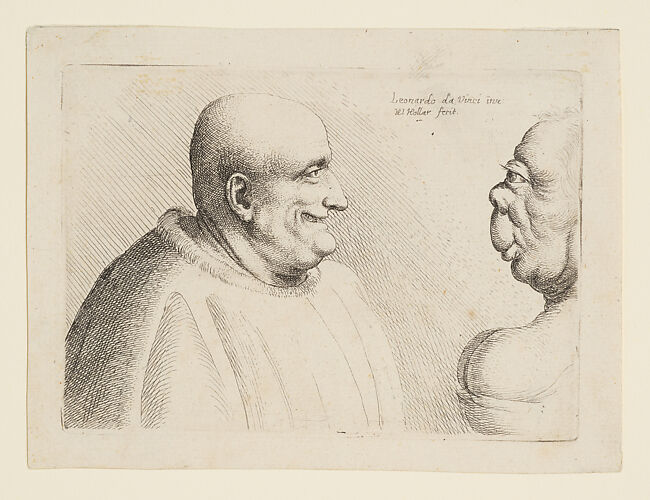 Two Deformed Heads Facing Inwards