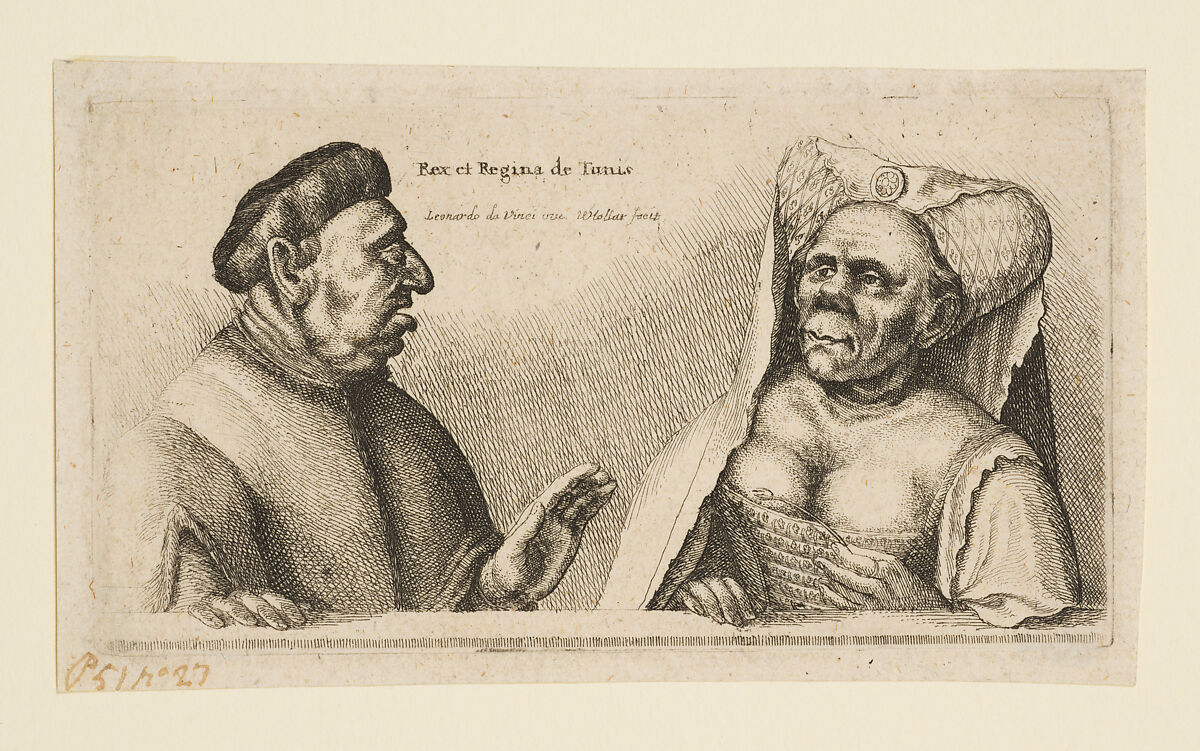 The King and Queen of Tunis (Rex et Regina de Tunis), Wenceslaus Hollar (Bohemian, Prague 1607–1677 London), Etching 