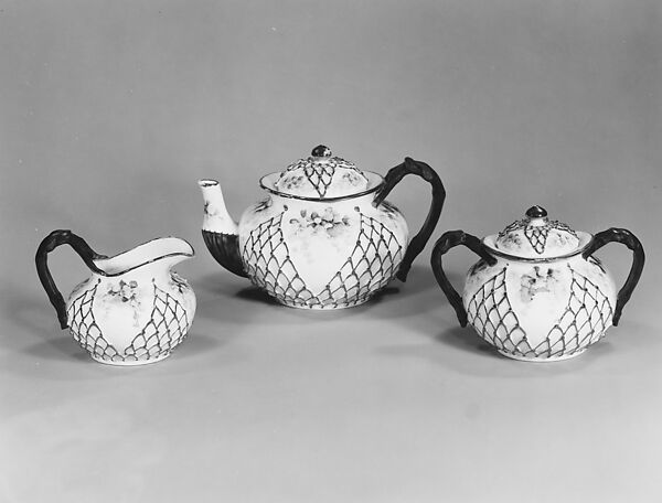 Teapot, Knowles, Taylor, and Knowles (1870–1929), Porcelain, American