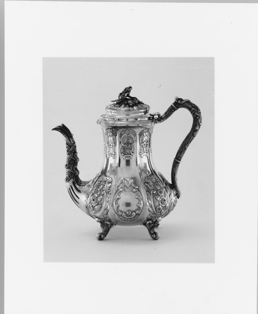 Teapot, William F. Ladd (active 1829–ca. 1889), Silver, American 