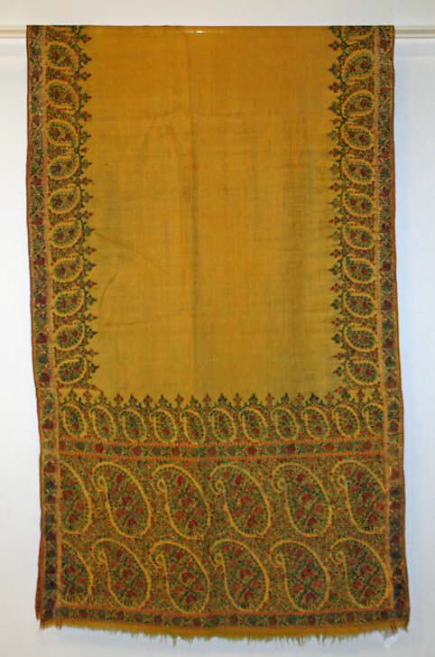 Shawl, wool, silk, Indian 