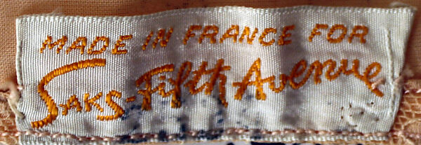 Brassiere, Saks Fifth Avenue (American, founded 1924), cotton, nylon, American