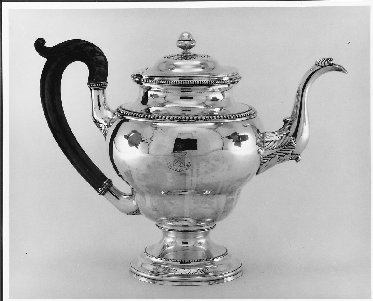 Coffeepot, Harvey Lewis (ca. 1783–1835), Silver, American 