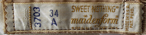 Brassiere, Maidenform (American), rayon, silk, American