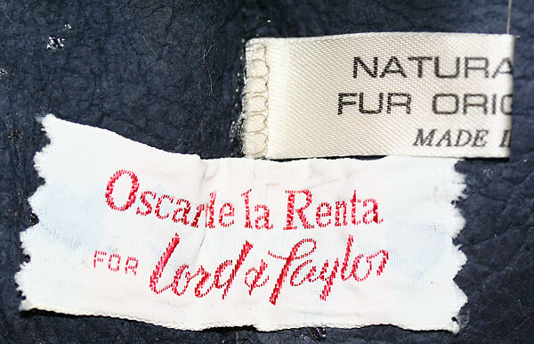 Hood, Oscar de la Renta, LLC. (American, founded 1965), lamb fur, silk, wool, American