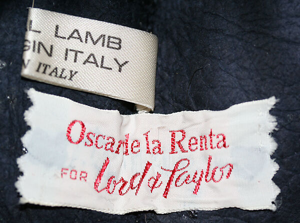 Hood, Oscar de la Renta, LLC. (American, founded 1965), lamb fur, silk, wool, American